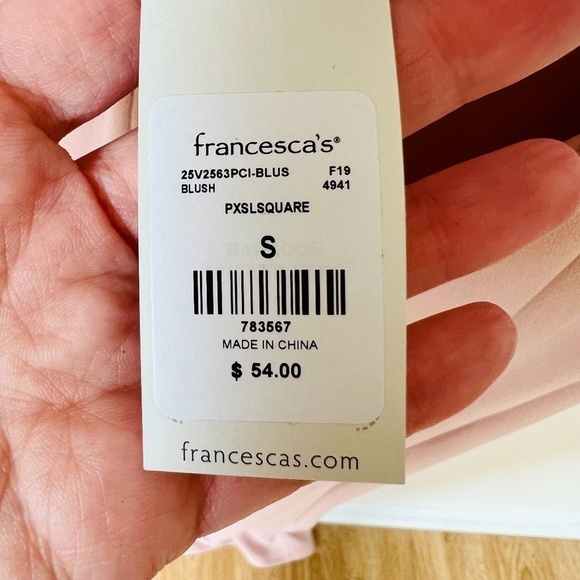 NWT Francesca's Maxx Lace Back Blush Pink Barbie Core Jumpsuit Small - Picture 9 of 10